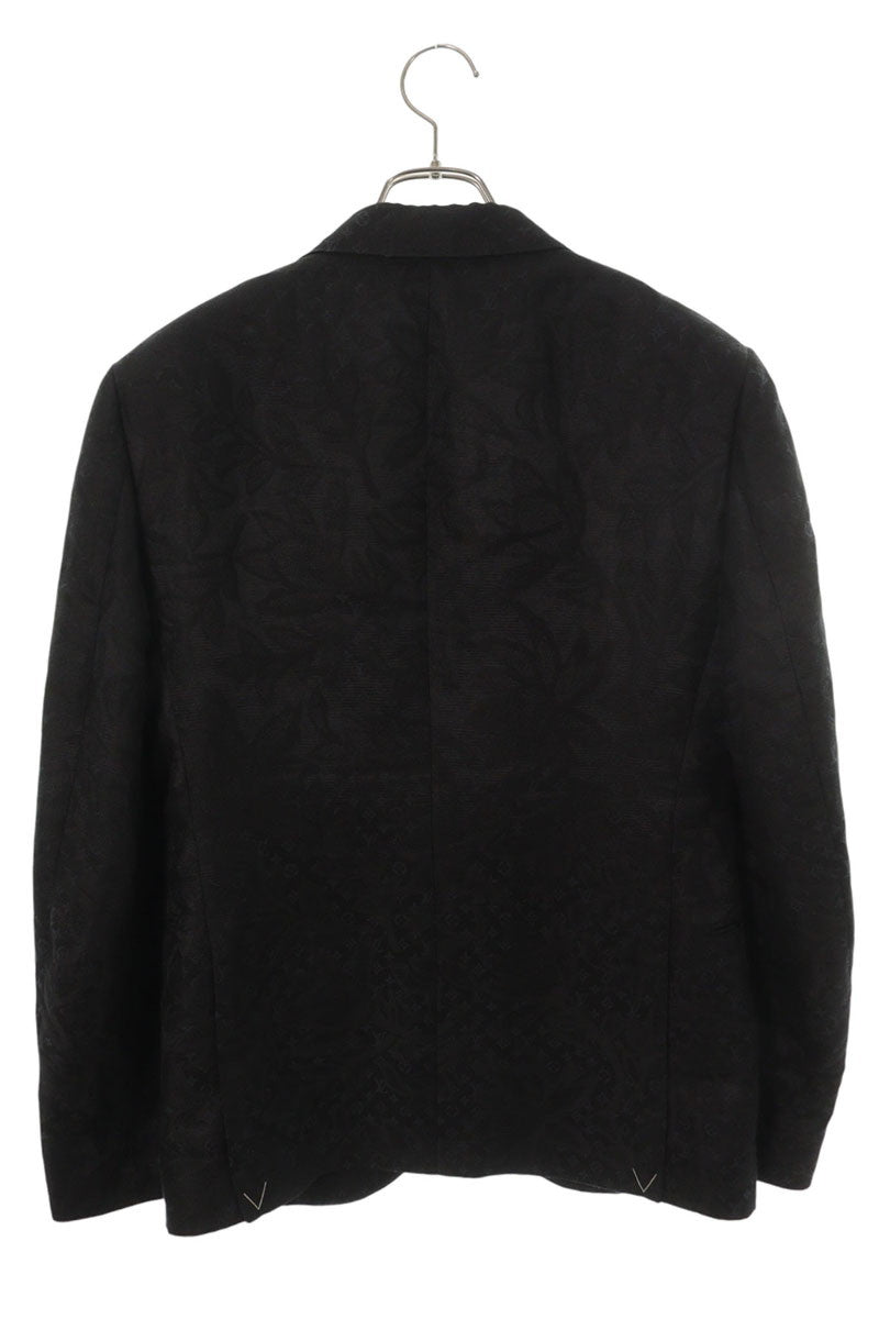 LOUISVUITTON Black Monogram Blazer Size 48