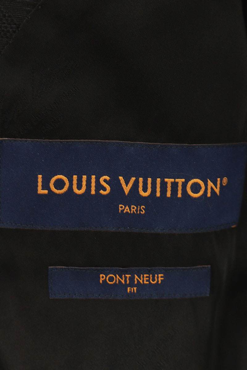 LOUISVUITTON Black Monogram Blazer Size 48