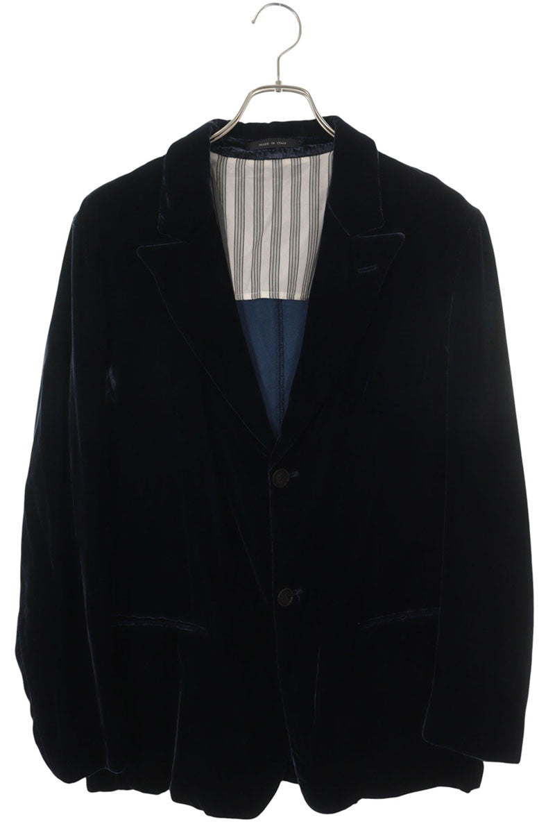 EMPORIO ARMANI Navy Velour 2B Blazer Size 52