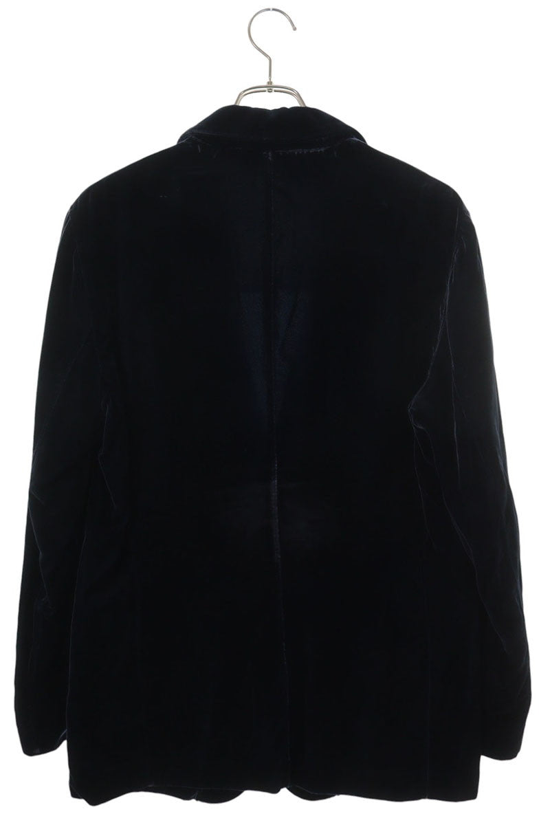 EMPORIO ARMANI Navy Velour 2B Blazer Size 52