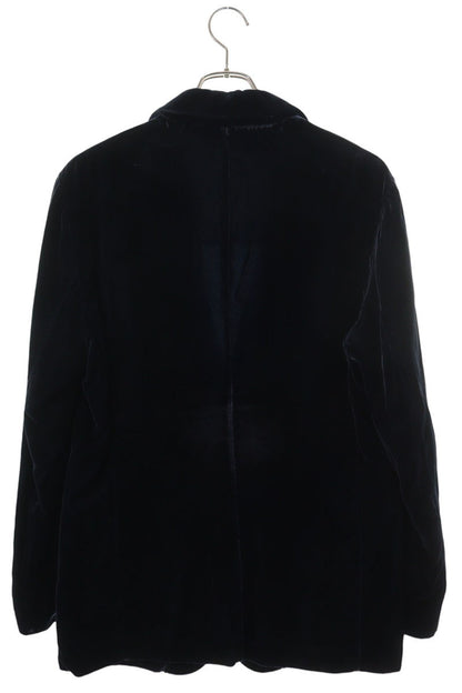 EMPORIO ARMANI Navy Velour 2B Blazer Size 52