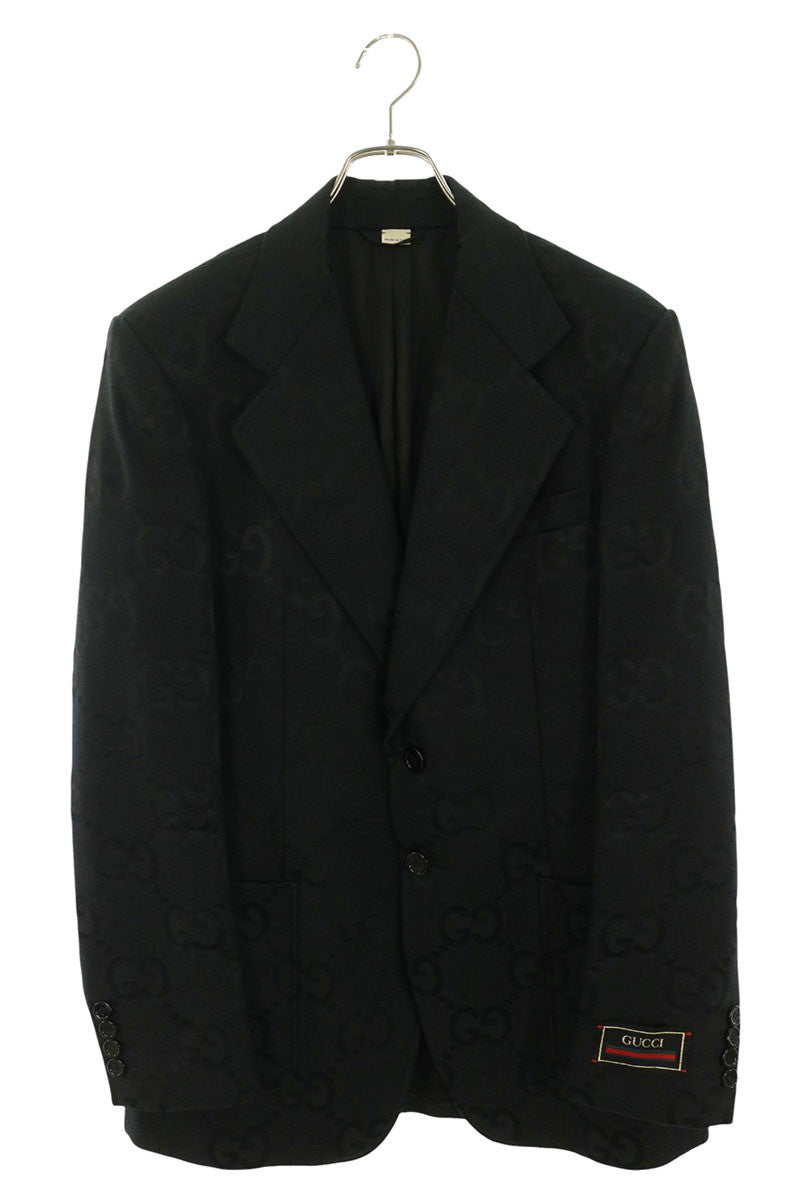 GUCCI GG Jumbo All-Over Pattern Jacket Black Size 50