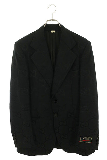 GUCCI GG Jumbo All-Over Pattern Jacket Black Size 50