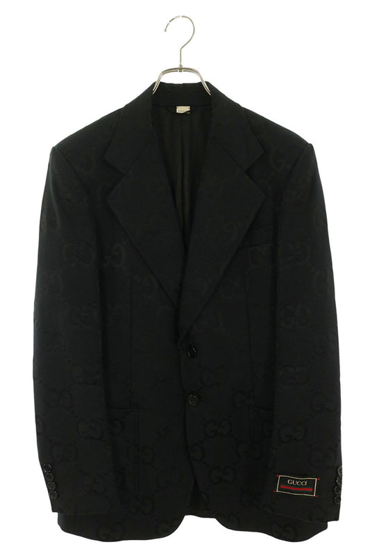 GUCCI GG Jumbo All-Over Pattern Jacket Black Size 50