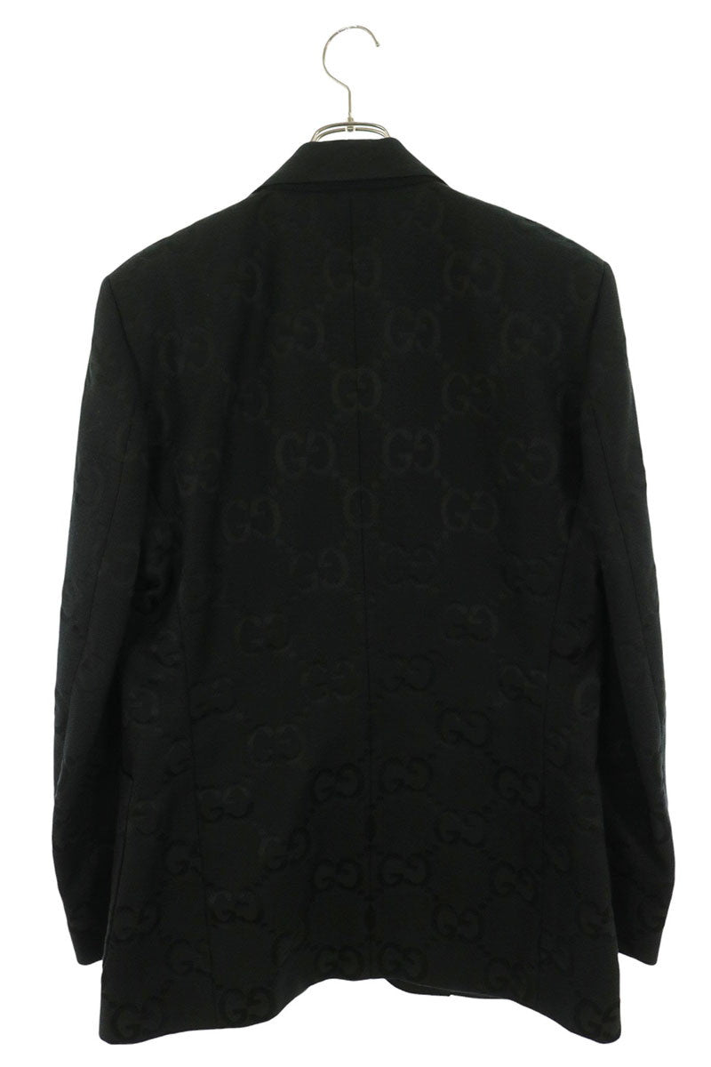 GUCCI GG Jumbo All-Over Pattern Jacket Black Size 50