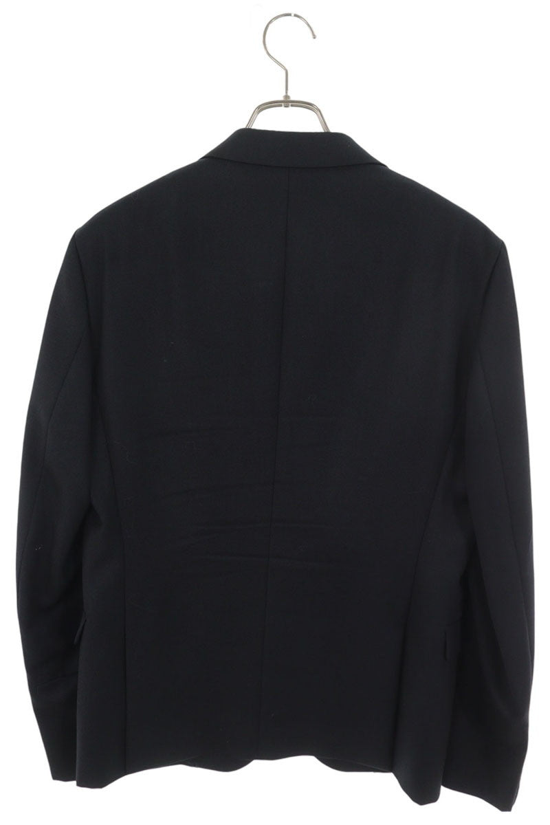 VALENTINO Navy Rockstud Sleeve Wool Blazer Size 48