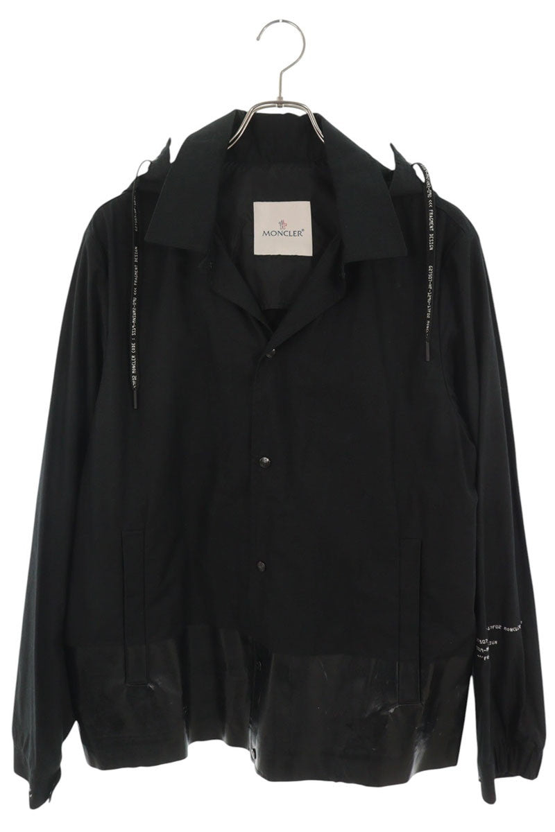 fragment design x Moncler Black Hooded Jacket Size 2