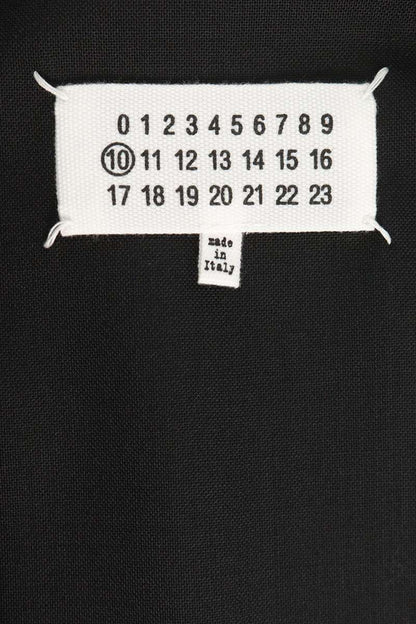 Maison Margiela Black Collarless Wool Jacket Size 42