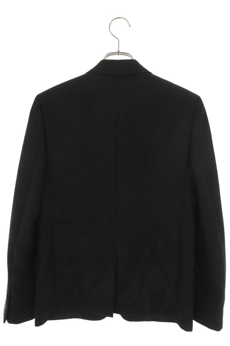 SAINT LAURENT PARIS Patterned Wool Blazer Black Size 42
