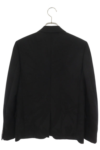 SAINT LAURENT PARIS Patterned Wool Blazer Black Size 42