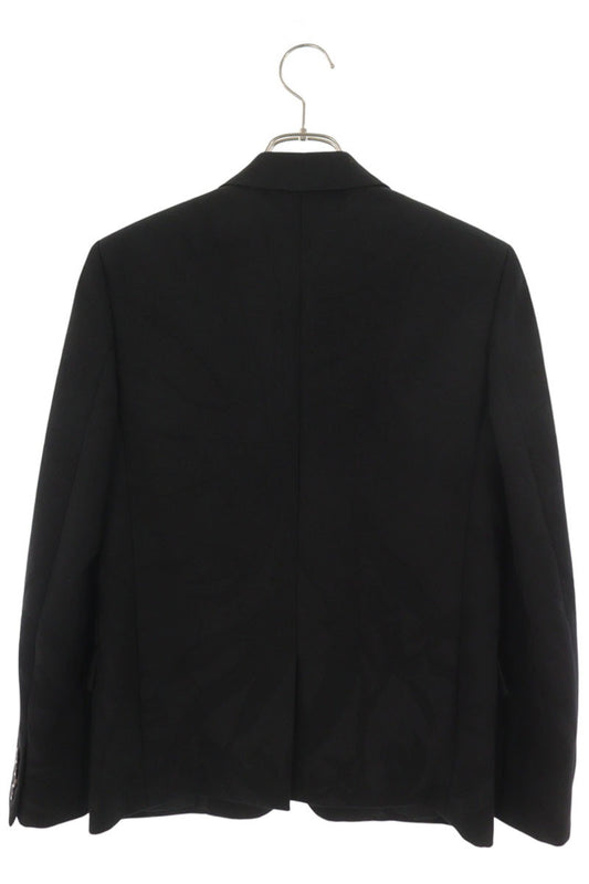 SAINT LAURENT PARIS Patterned Wool Blazer Black Size 42