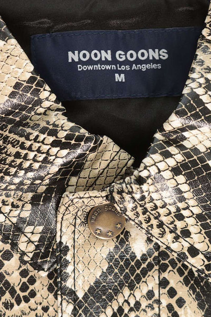NOON GOONS Python Pattern Trucker Jacket Multi Size M
