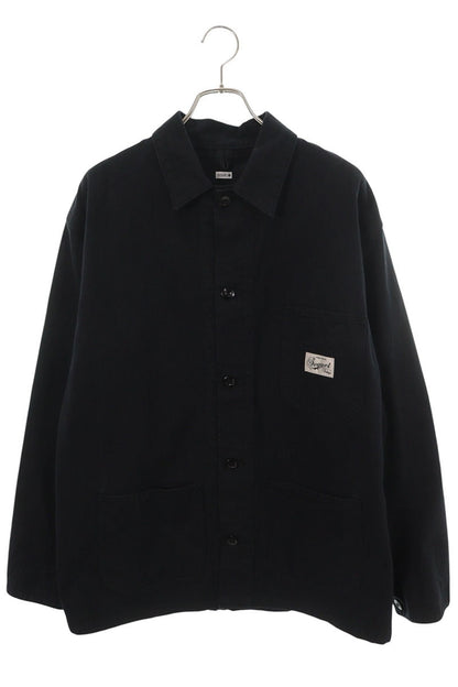 SEQUEL 26SS Black Herringbone Coverall Jacket Size L