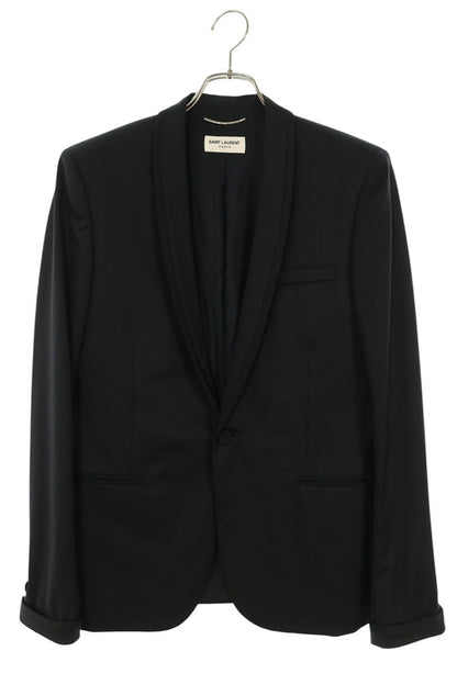 SAINT LAURENT PARIS Black 1-Button Tailored Blazer Size 46