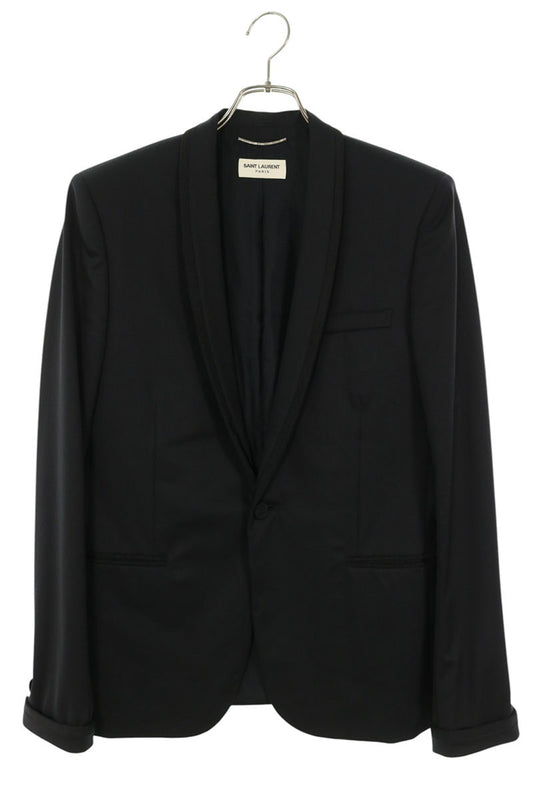 SAINT LAURENT PARIS Black 1-Button Tailored Blazer Size 46