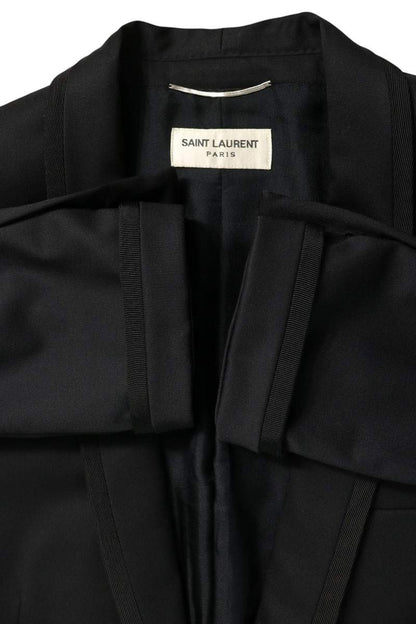 SAINT LAURENT PARIS Black 1-Button Tailored Blazer Size 46