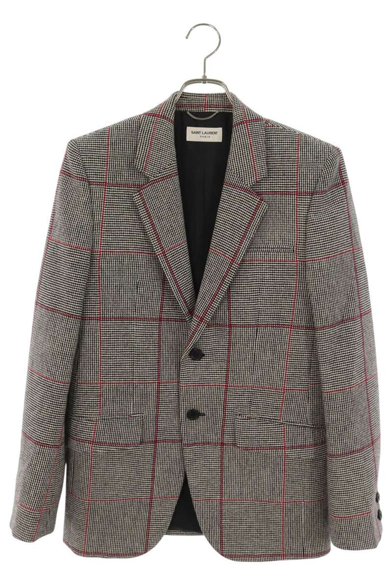 SAINT LAURENT PARIS Glen Check 2B Jacket Size 42