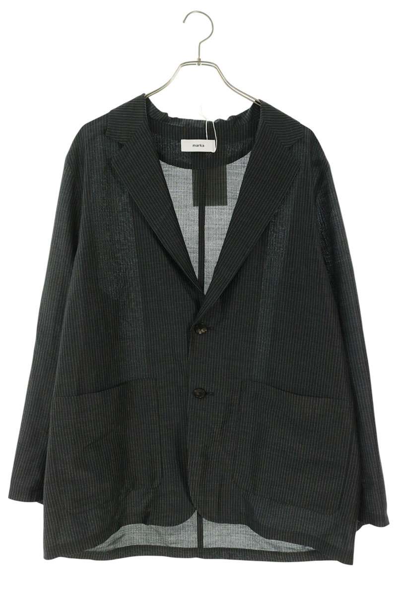 marka Gray Wool Stripe Jacket Size 2