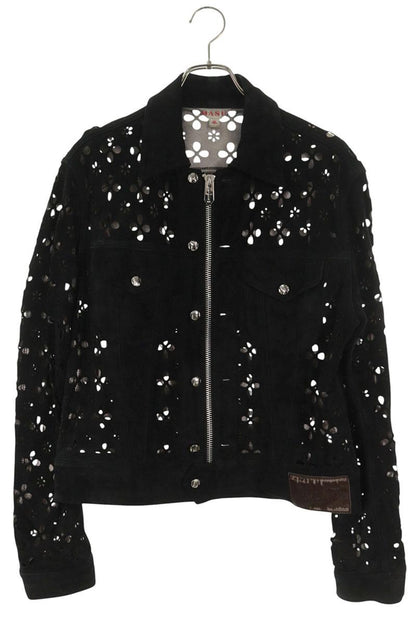 MASU Flower Cut Leather Jacket Size 46