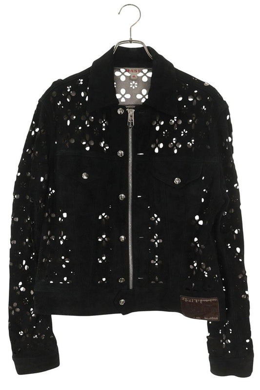 MASU Flower Cut Leather Jacket Size 46
