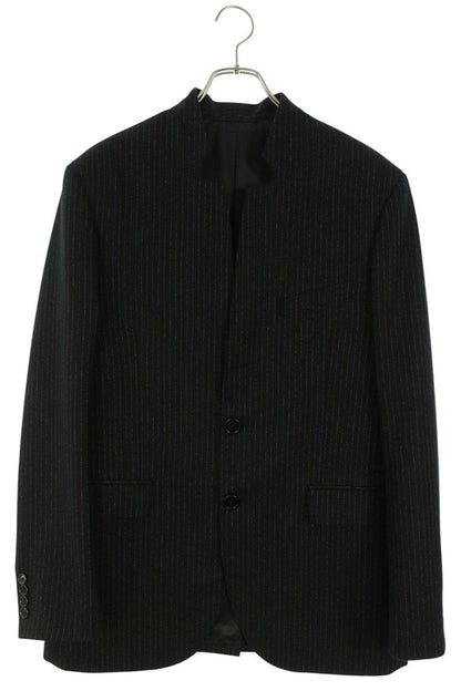 CELINE Black Wool Stripe Boxy Jacket Size 44