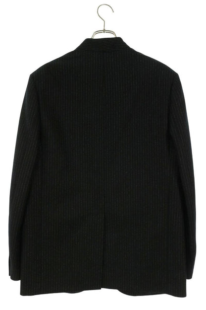 CELINE Black Wool Stripe Boxy Jacket Size 44