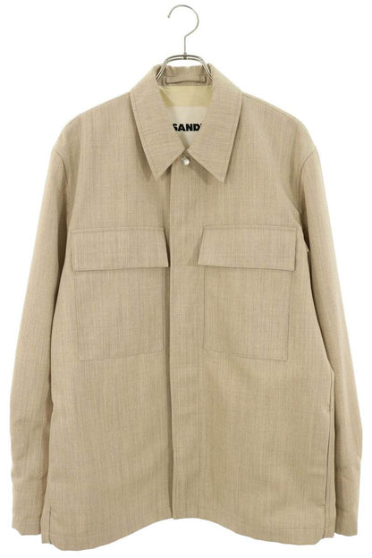 JILSANDER Wool Shirt Jacket Beige Size 50