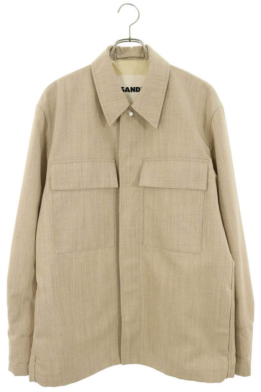 JILSANDER Wool Shirt Jacket Beige Size 50