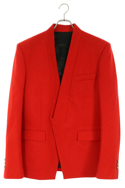 BALMAIN Single Breasted Wool Jacket Red Size 50
