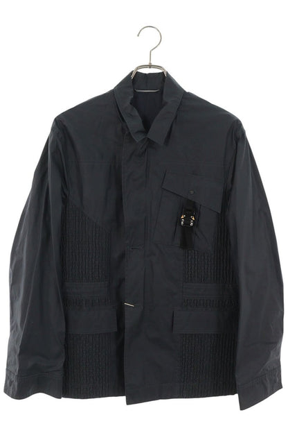 DIOR Logo Detail Zip Up Tailored Blazer Navy Size 46