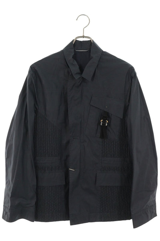 DIOR Logo Detail Zip Up Tailored Blazer Navy Size 46