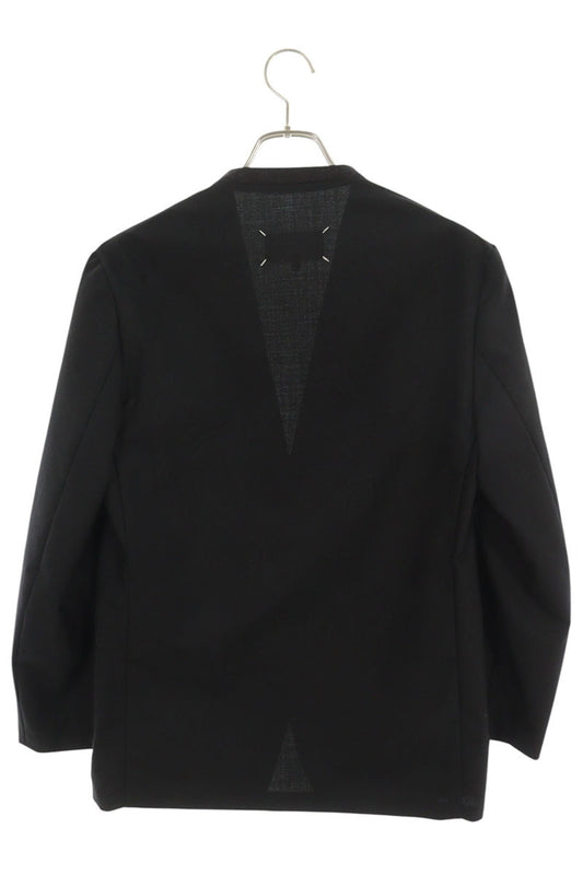 Maison Margiela No Collar Wool Jacket Black Size 44