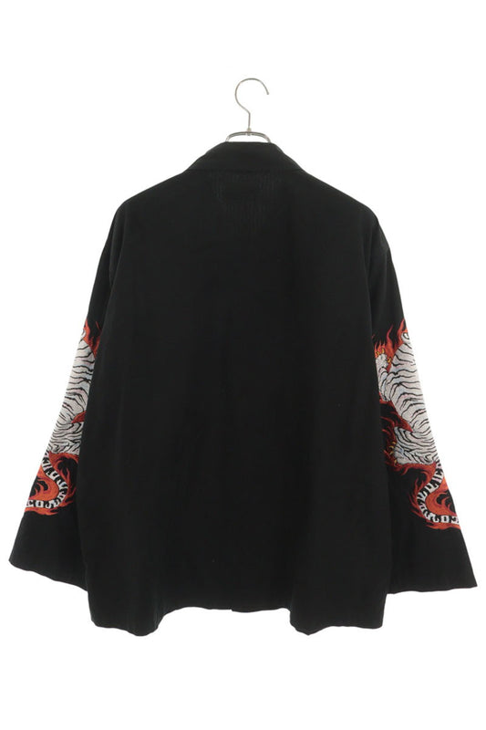 WACKO MARIA Black Embroidered Sleeve Jacket Size M