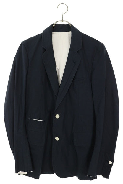 TAKAHIROMIYASHITA TheSoloIst Cotton 2B Blazer Navy Size 44