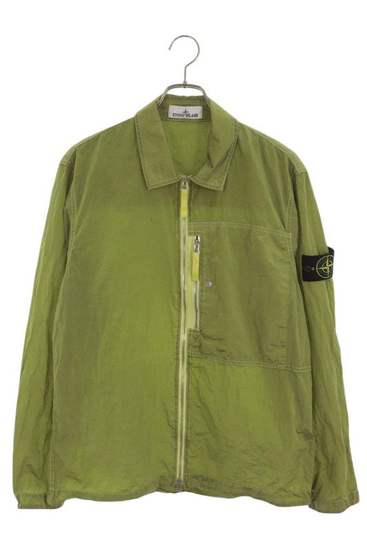 STONEISLAND Patch Nylon Overshirt Jacket Green Size L