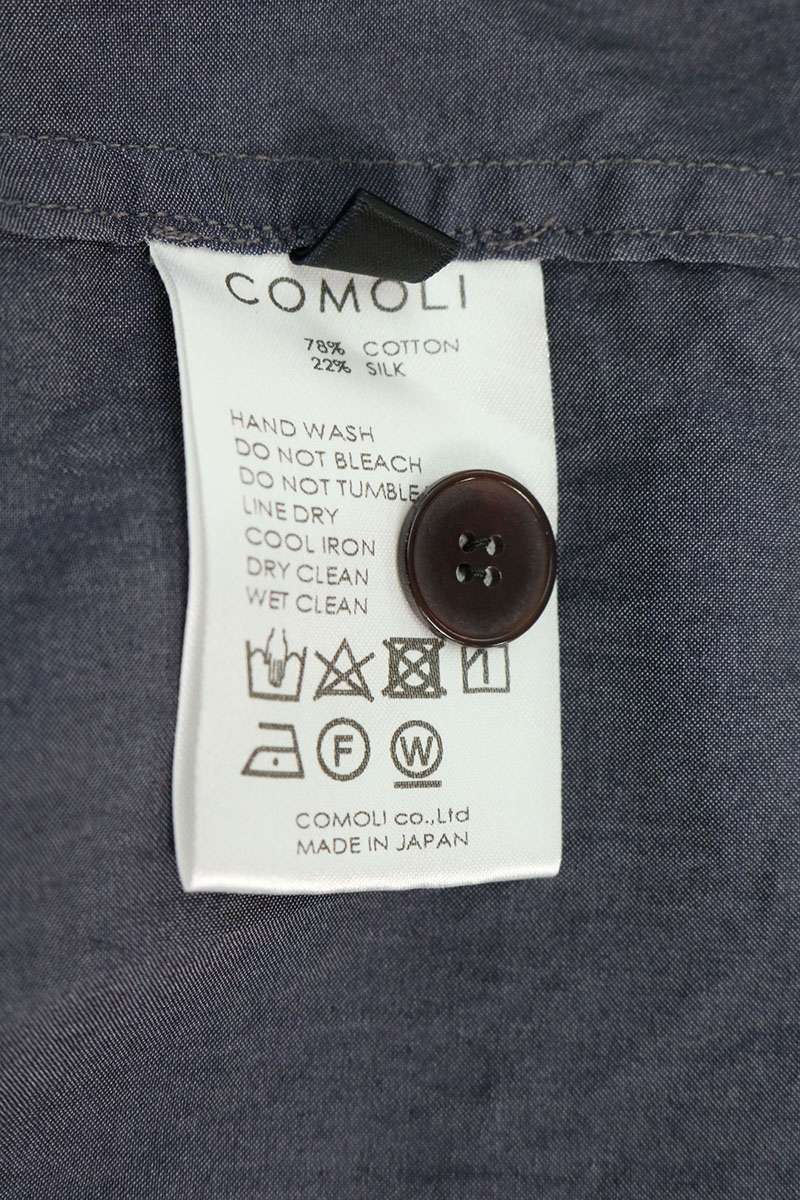 COMOLI 24SS Cotton Silk Jacket Navy Blue Size 3