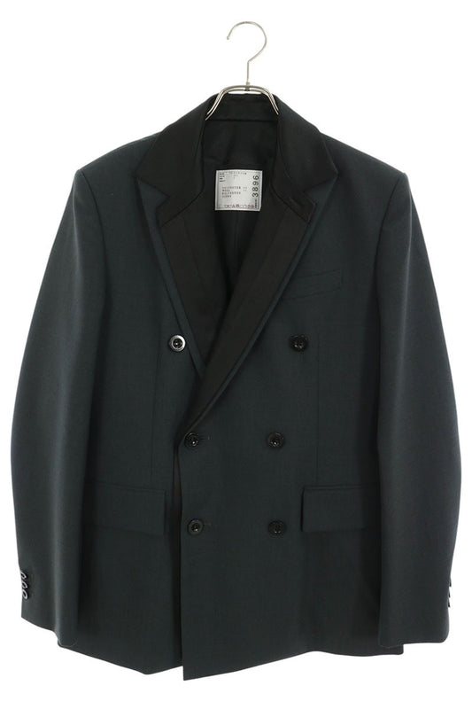 Sacai 26SS Double Breasted Suiting Blazer Multi Size 2