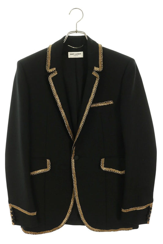SAINT LAURENT PARIS Napoleon Wool Blazer Black Size 44