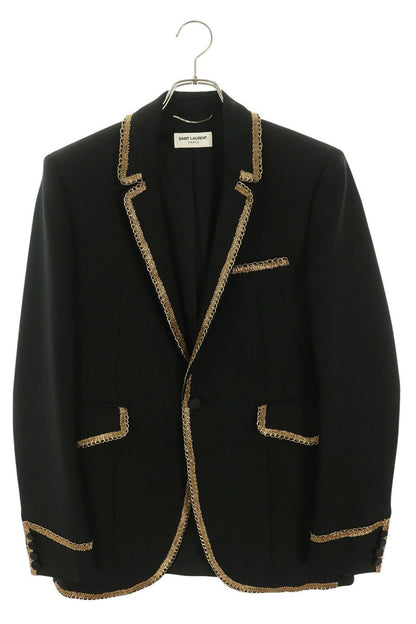 SAINT LAURENT PARIS Napoleon Wool Blazer Black Size 44