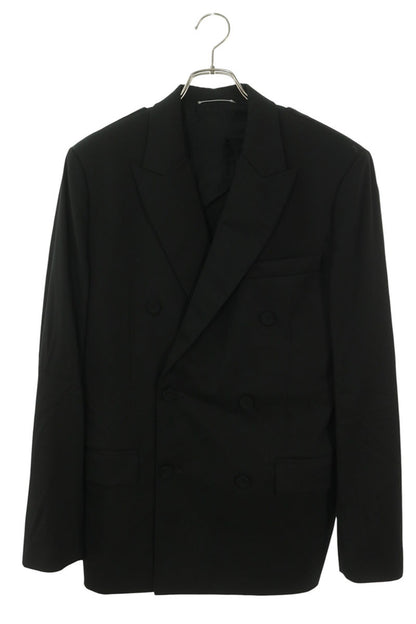 DIOR Double Breasted Wool Tailored Blazer Black Size 48