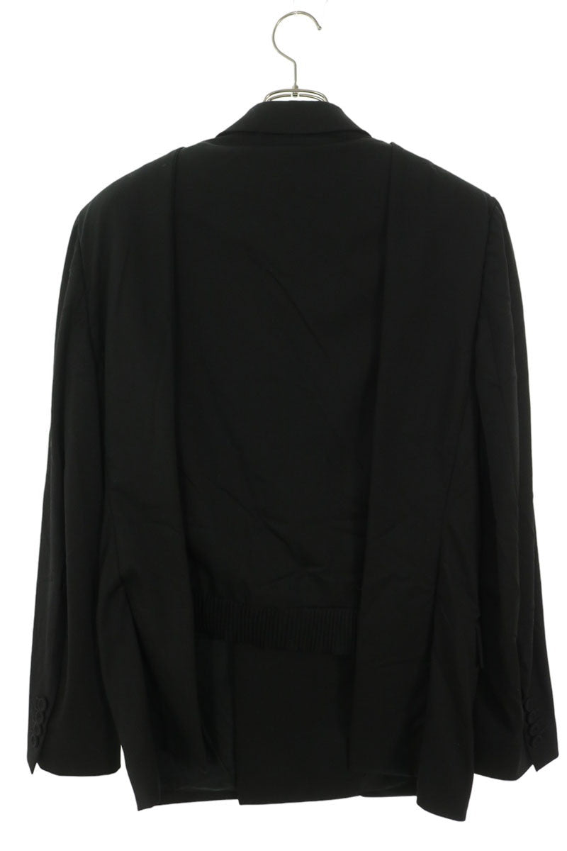 DIOR Double Breasted Wool Tailored Blazer Black Size 48