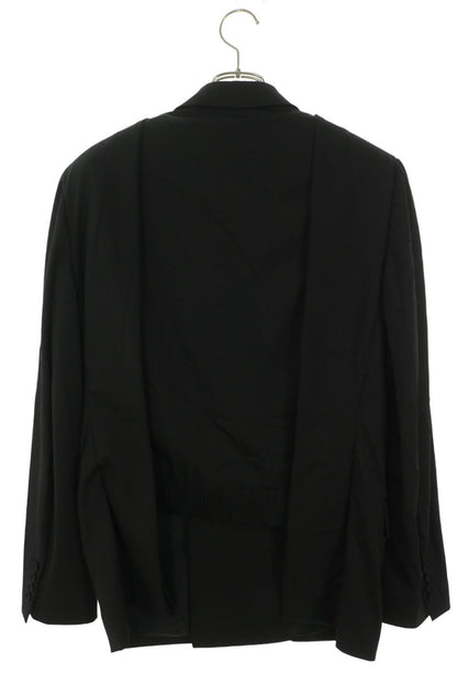 DIOR Double Breasted Wool Tailored Blazer Black Size 48