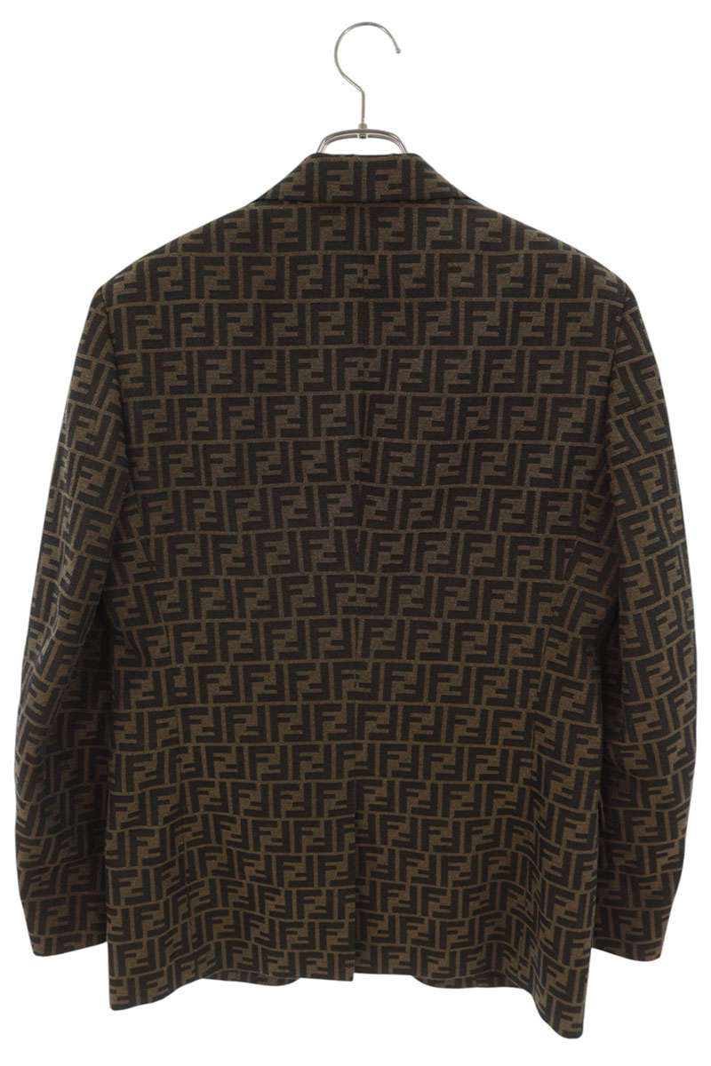 FENDI Zucca Pattern Tailored Blazer Size 46