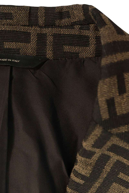 FENDI Zucca Pattern Tailored Blazer Size 46
