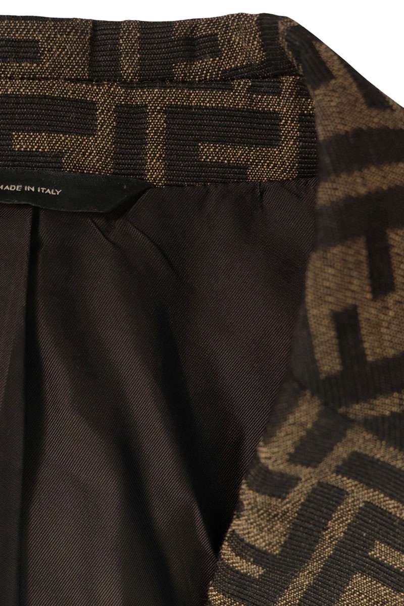 FENDI Zucca Pattern Tailored Blazer Size 46
