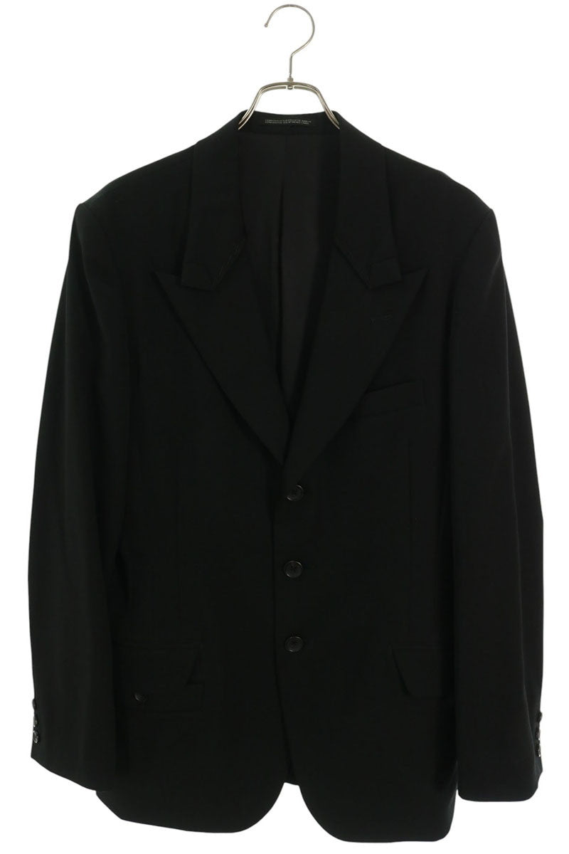 YOHJI YAMAMOTO POUR HOMME 3B Wool Blazer Black Size 2