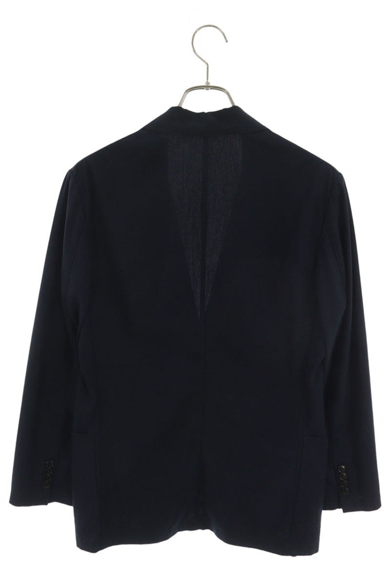 HERMES Navy Cotton Peaked Lapel Jacket Size 44
