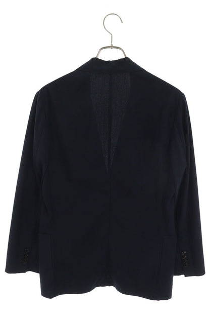 HERMES Navy Cotton Peaked Lapel Jacket Size 44