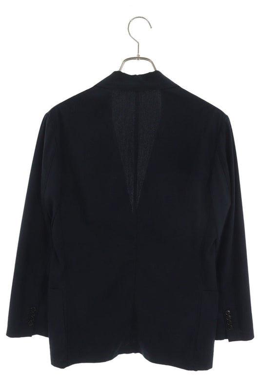 HERMES Navy Cotton Peaked Lapel Jacket Size 44