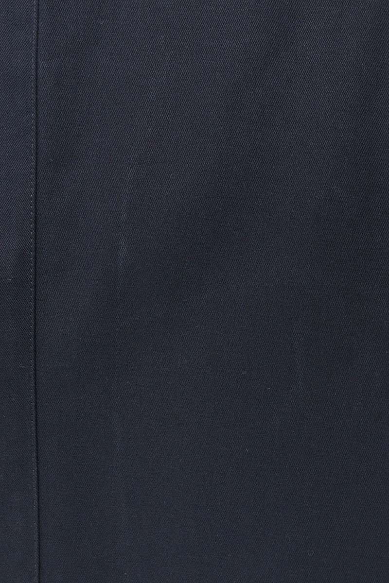 HERMES Navy Cotton Peaked Lapel Jacket Size 44